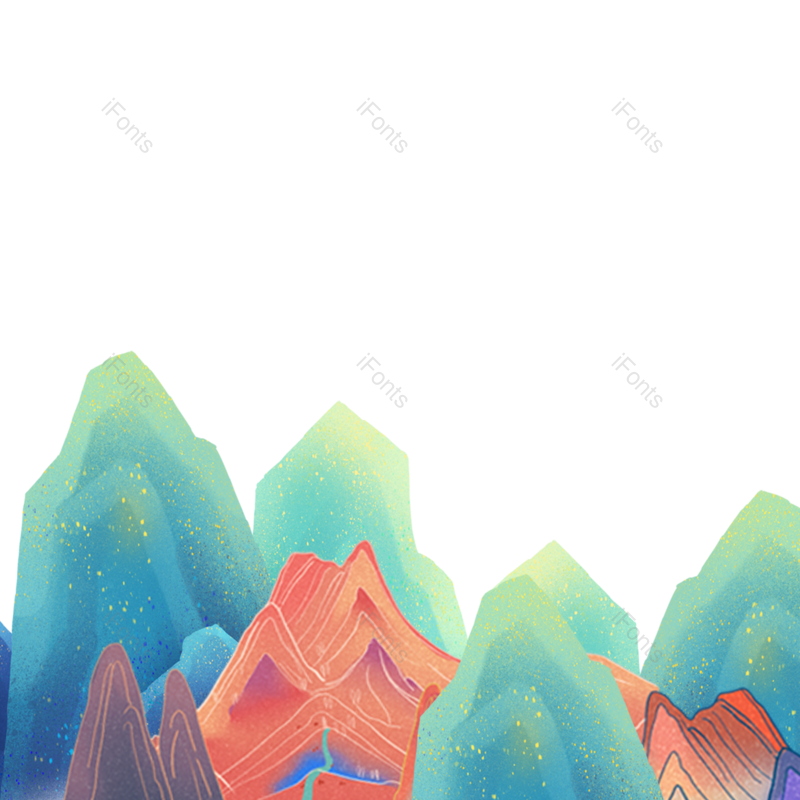中国风图片,新中式元素,山脉PNG,免抠素材
